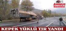 KEPEK YÜKLÜ TIR YANDI